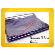 Management Plastic File A4 (Purple) 12Pcs/Pkt