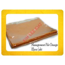 Management Plastic File A4 (Orange) 12Pcs/pkt