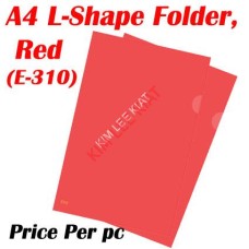 A4 L-Shape Folder - RED (E-310)