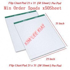 Flip Chart Pad 21x31 (50 sheets X 5 PADs) Min Order 5 pads