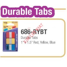 3M Post-it Durable Tabs 686-RYBT