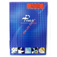 PRINT-IT Label (#Pi 2438-4)70x32mm (24Label) 100'S