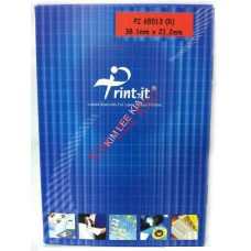 PRINT-IT Label (#Pi 65513) 38.1x21.2mm 1(65Label) 100'S
