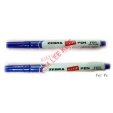 Zebra Name Pen ,Marker (Fine) (Blue) 1's