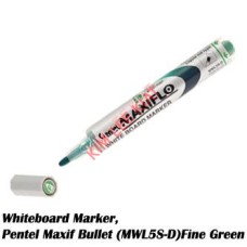 Pentel Whiteboard Marker Maxif Bullet Fine-GREEN (MWL5S-D)