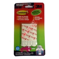 3M Medium Removeable Mounting Strips 17021P 12'S