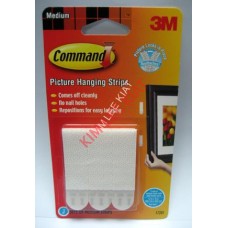 Removable Strips, 3M Picture Hanging Strips (17201) Medium 4's/5 Kg