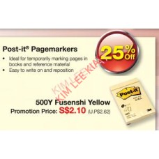 3M Post It Note 1x3 Yellow  (#500RP-YN) 1's 
