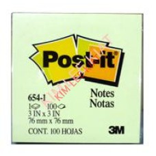 3M Post It Note 3x3 Yellow (#654Y)