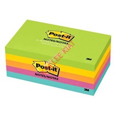 3M Post It Note 3x5 Ultra Color 655-5UC (5's)