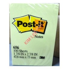 3M Post It Note 2x3 Yellow (#656Y)