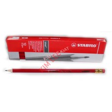 Stabilo Swano Blacklead Pencil with Eraser2B (12's)-4906/2B