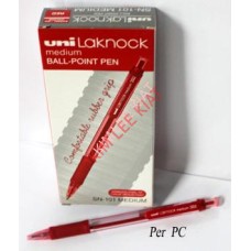 Uni Laknock Ball Point Pen SN-100(MEDIUM) - RED