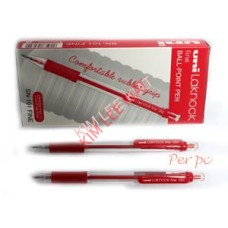 Uni Laknock Ball Point Pen SN-101(Fine) - RED