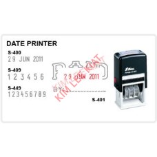 Self-Inking Stamp PAID  w/date (S401) Blue