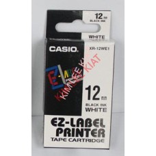 EZ Label Printer 12mm Black on White Tape Casette (XR-12we1)