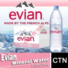 New Packing-Mineral Water, EVIAN 1.25L x 12's