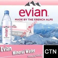 Mineral Water, EVIAN 500ml x 24's