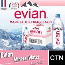 Mineral Water, EVIAN 1Lx 12's