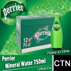 Mineral Water, PERRIER 750ml x 12's (Big Bottle)