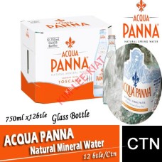 Mineral Water, ACQUA PANNA 750ml X12'S (Glass Bottle)