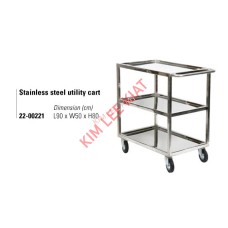 Stainless Steel  3-tier Utility Cart (L90 x W50 X H80cm)22-00221
