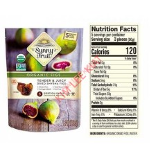 S.Order-Sunny Fruit Organic Figs 250g (5 Snack Packs x 50g) x 18PKTS/CTN
