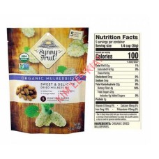 S.Order-Sunny Fruit Organic Mulberries 150g (5 Snack Packs x 30g) x 18PKTS/CTN